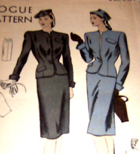 #1) Vintage/1940's # 5253 VOGUE Women's Size 12   Suit Pattern Used/Cut/Whole picture