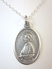 Ladies St Elizabeth Ann Seton Medal Necklace 20