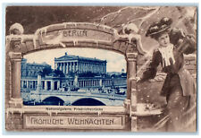 1905 Merry Christmas National Gallery Friedrichs Bridge Berlin Germany Postcard picture