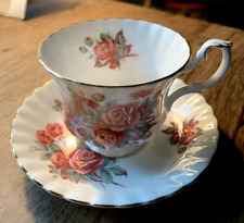 Vintage Royal Albert Centennial Rose Teacup and Saucer Bone China England Gold picture