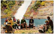 Hopi Indians at Buckhill Falls Buckhill PA UNP Vtg Pennsylvania Linen Postcard picture