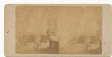Washington DC * GAR Office Hall?/ War Department? with Flags Stereoview 1870s SV picture