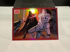 Topps Star Wars  Chrome Galaxy Stormtrooper Swarm Darth Vader Red /5 Color Match picture