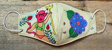 Hand Painted Face Mask Devil Girl in Bikini By Lorenzo Reusable Mexican Folk Art picture