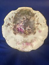 Antique B & H Limoges Hand-painted Glided Cabinet Plate, 1890-1910 picture