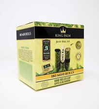 King Palm | Mini | Natural | Prerolled Palm Leafs | Bulk Box Loose, 180 Rolls picture