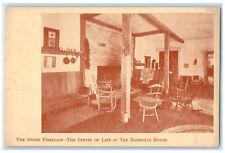 c1940's Stone Fireplace Center of Life at the Nashville House IN Postcard picture