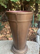 Mid-century Arts & Crafts Style Steel Tin Metal Planter Umbrella Cane Stand 19” picture