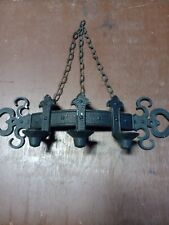 Vintage 1966 Medieval Gothic Wrought Iron Candle Sconce picture