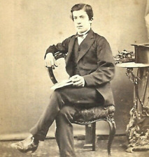 Victorian CDV Photo Handsome Man Fashion C.W Taylor Studio Doncaster 1860s-1870s picture