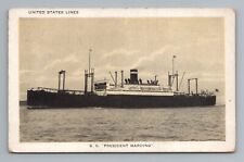 S.S. President Harding United States Lines Steamship Ship Postcard picture