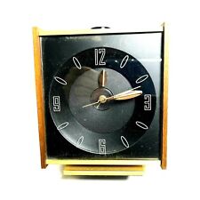 Vintage High Times Ceiling  Clock Modern Alarm Copper Hands Black Face 1960's  picture
