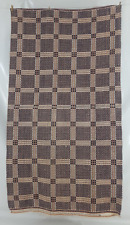 Vintage Handmade Wool Reversible Welsh Blanket Tapestry Bedspread 190x109 cm picture