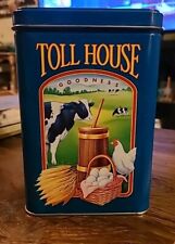 Old Vintage Nestle Toll House Cookies Metal Tin Can Blue - Limited Edition picture
