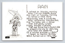 ARTIST Signed Johnston Alaska Rain Poem Totem AK 635 Postcard picture
