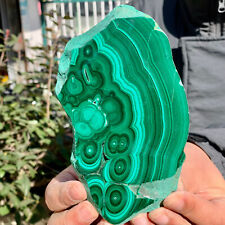 389G  Natural glossy Malachite transparent cluster rough mineral sample picture