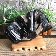 3500g Natural Black Tourmaline Crystal Stone Gem Original Mineral Specimen LHM01 picture