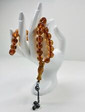 Natural Antique Cognac German Amber, Prayer Beads, Rosary Tesbih picture