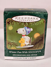 Hallmark - Winter Fun with Snoopy #4 - 2001 Miniature Keepsake Ornament picture