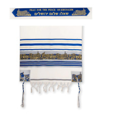 Pray For Peace Jerusalem Jewish Prayer Shawl Tallit From Israel size 72