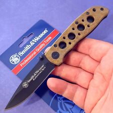 Smith & Wesson Knife Extreme Ops Tactical Liner Lock Pocket Clip Aluminum Handle picture