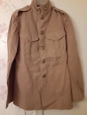 ORIGINAL USMC Tan Khaki M-1912 Cotton Tunic **NAMED**  MINTY picture