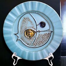 Bennington Potters 60's David Gil 1652 Jonah and the Whale Plate Fish 10