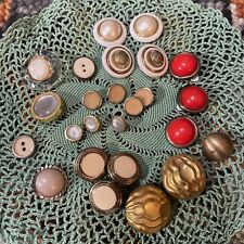 Mixed Lot Of  25 Vintage Plastic Acrylic & Metal Buttons 1970’s picture