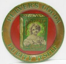 PULVER'S COCOA PURITY ITSELF Antique Advertising Tip Tray MAYER & LAVENSON Co NY picture