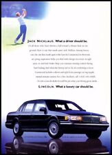 1988 1989 Lincoln Continental Golf Vintage Advertisement Print Car Art Ad J8 picture