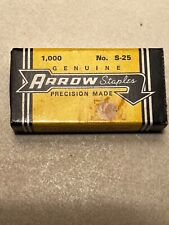 Vintage Genuine Arrow Staples in original box NOS  S-25 1000 count picture