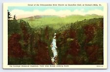 Postcard Gorge Ottauquechee River Gulf Dewey's Mills Vermont VT picture