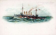 Diadem First Class Cruiser Doing Trials At Spithead Postcard - udb (pre 1908) picture