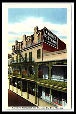 New Orleans Louisiana Antoines Restaurant Linen Postcard Posted 1960      pc179 picture