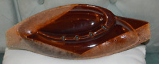 Vintage  Hager Mid Century Modern  Ashtray Brown colors Large 15
