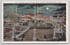 Massachusetts MA Nantasket Beach Paragon Amusement Park Witching Waves Postcard picture