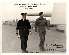 Official Admiralty WWII photo of Montomgery and Admiral Fraser, signed by both picture
