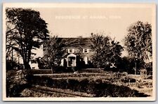 Amana Iowa~2 Story Colonial Home~Garden Maze in Front~1941 RPPC picture