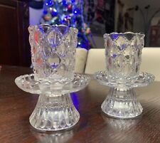 Pair Of Vintage Crystal Candle Holders By Party Lite picture