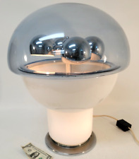 ITALIAN MCM FONTANA ARTE Selenova Blown Glass Table Lamp Atomic Space Age Round picture