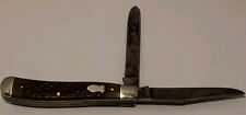 Schrade NY USA 293 Vtg Jigged Delrin 2-Blade Trapper Pocket Knife Hard To Find  picture