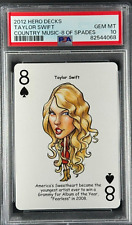 2012 Hero Decks Taylor Swift Country Music-8 of Spades Graded Rookie Card PSA 10 picture