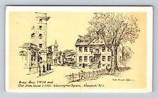 Newport RI-Rhode Island, Y.M.C.A Bldg., Old State House, Vintage Postcard picture