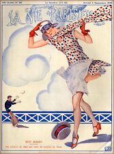 1926 La Vie Parisienne Vent Debout Girl France Travel Advertisement Poster Print picture