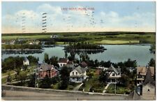 MORA, MN Bird's Eye View Lake Mora, Lakeshore Residences Minnesota Postcard 1913 picture