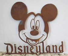 Vintage Late 60s - Early 70s Disneyland Souvenir Mickey Portrait Steel Sign RARE picture