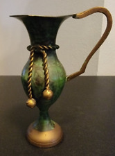 Vintage Brassmates Antique Brass Pitcher Vase 1995 picture