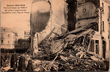 WWI France Long Range Guns Destroyed Buildings of Nancy Postcard Rue De Villers picture