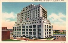 Postcard MN St Paul US Post Office & Customs House 1936 Linen Vintage PC H5064 picture