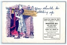 Raymond Howe Postcard Christmas Thief Capitol City Masonic c1910's Antique picture